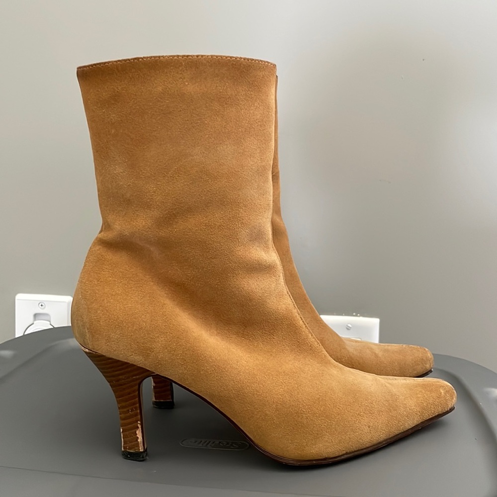 Tan Predictions Leather Collection Boots